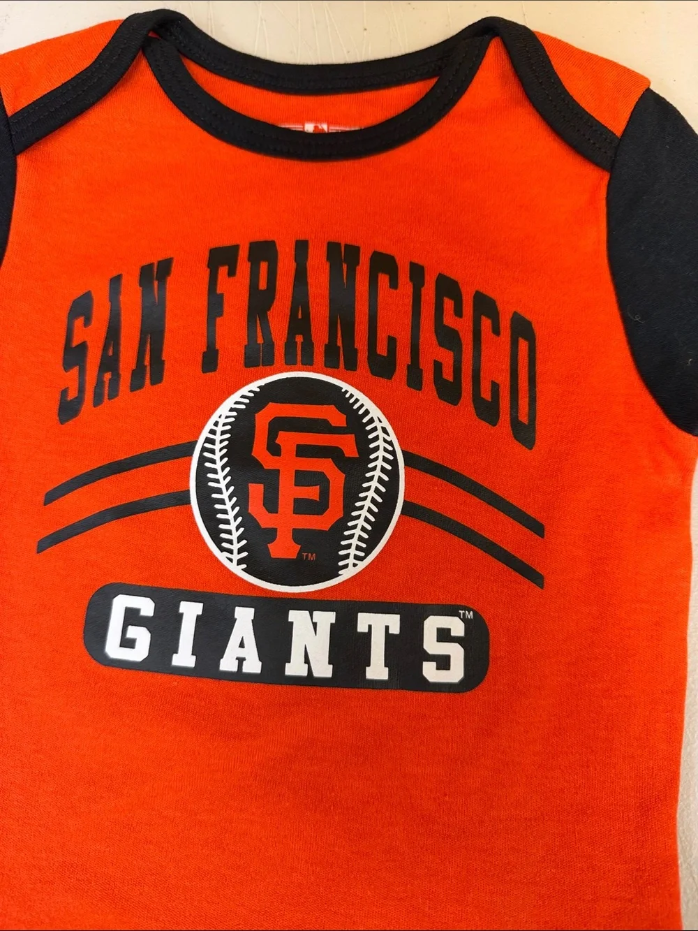 San Francisco Giants Orange & Black Baby One-Piece Bodysuit 3-6 months Onesie